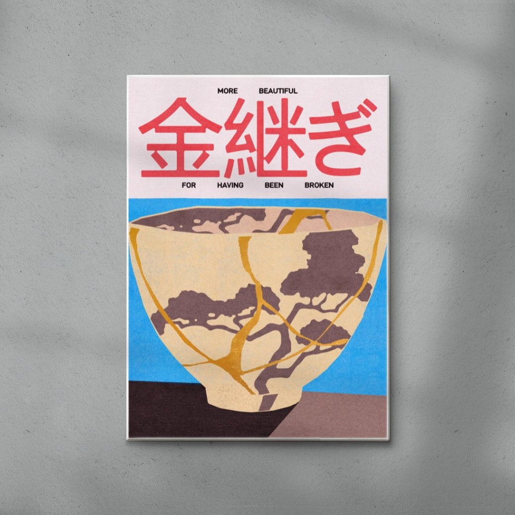 Kintsugi contemporary wall art print by Othman Zougam - sold by DROOL