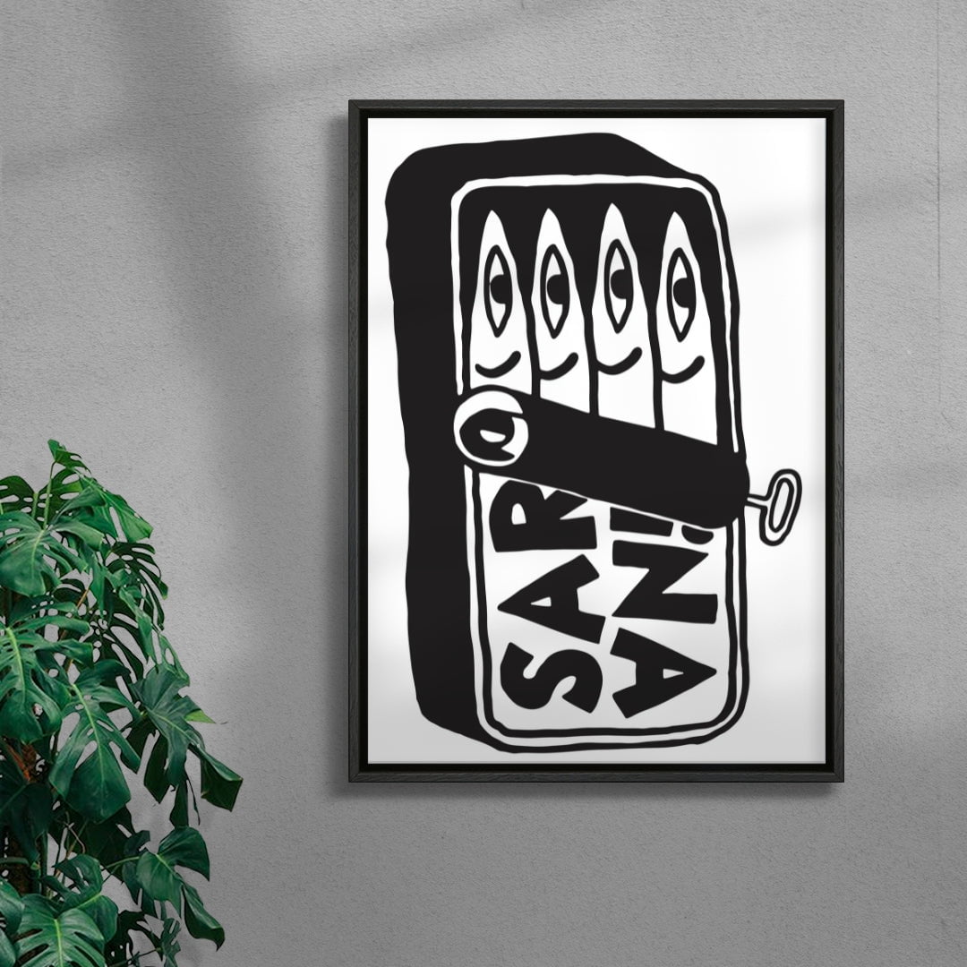 Sardina contemporary wall art print by Max Blackmore - sold by DROOL