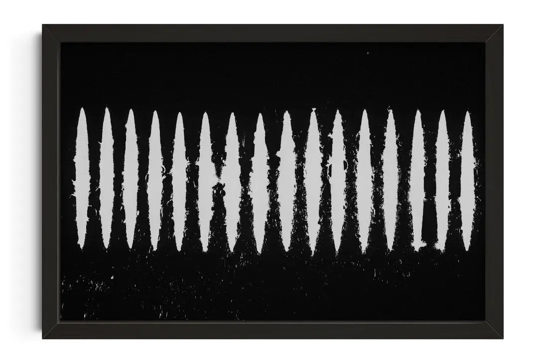 White On Black contemporary wall art print by Omar Belattar - sold by DROOL