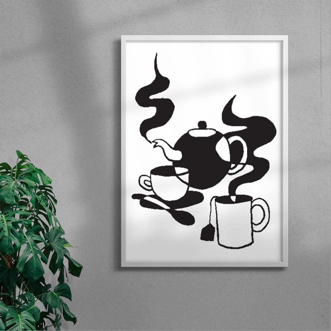 TEA PARTY contemporary wall art print by Max Blackmore - sold by DROOL