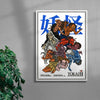 Yokai contemporary wall art print by Othman Zougam - sold by DROOL