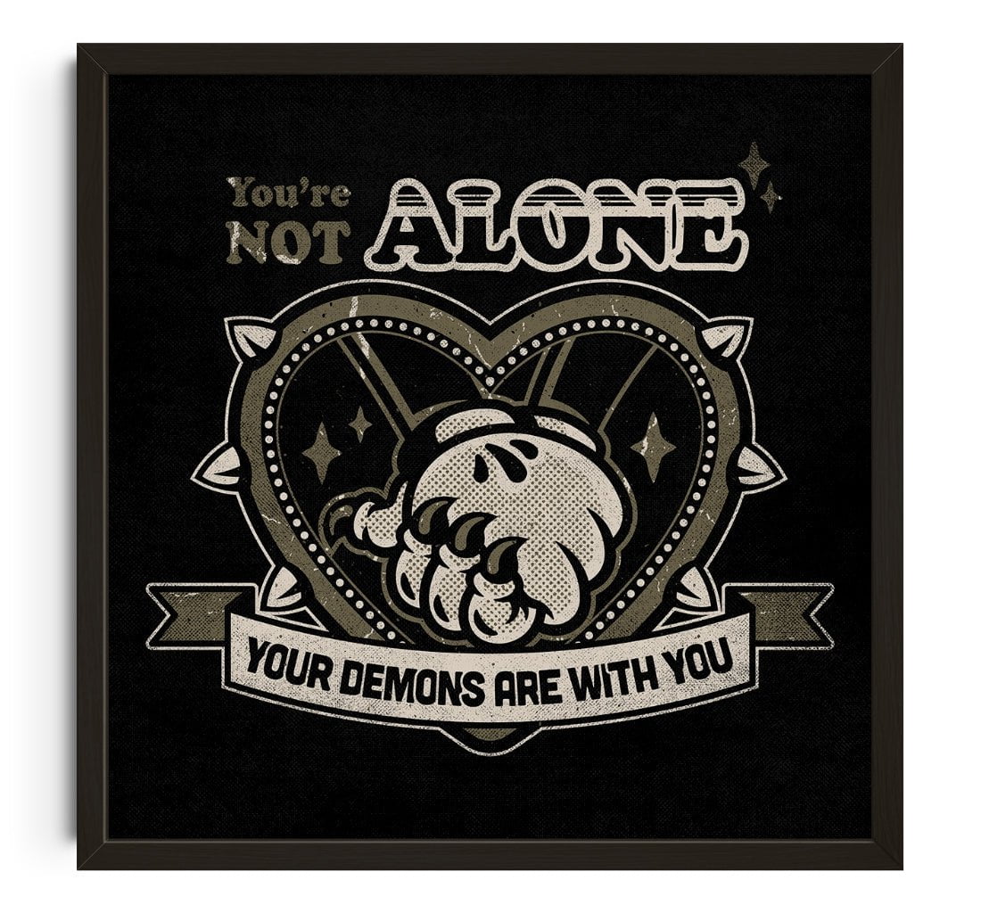 You're Not Alone contemporary wall art print by Laserblazt - sold by DROOL