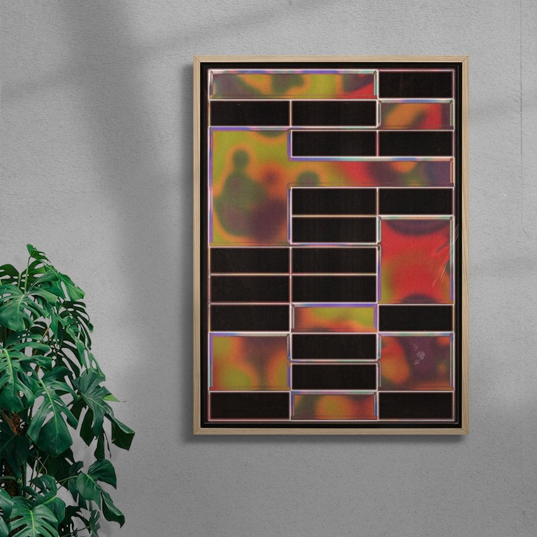 Blocks contemporary wall art print by Jorge Santos - sold by DROOL