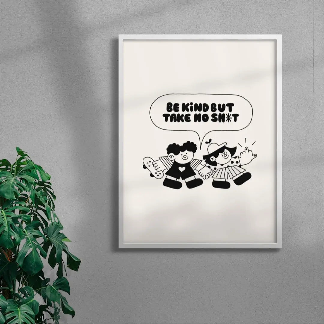 Be Kind contemporary wall art print by Bianca Beneduci Assad - sold by DROOL