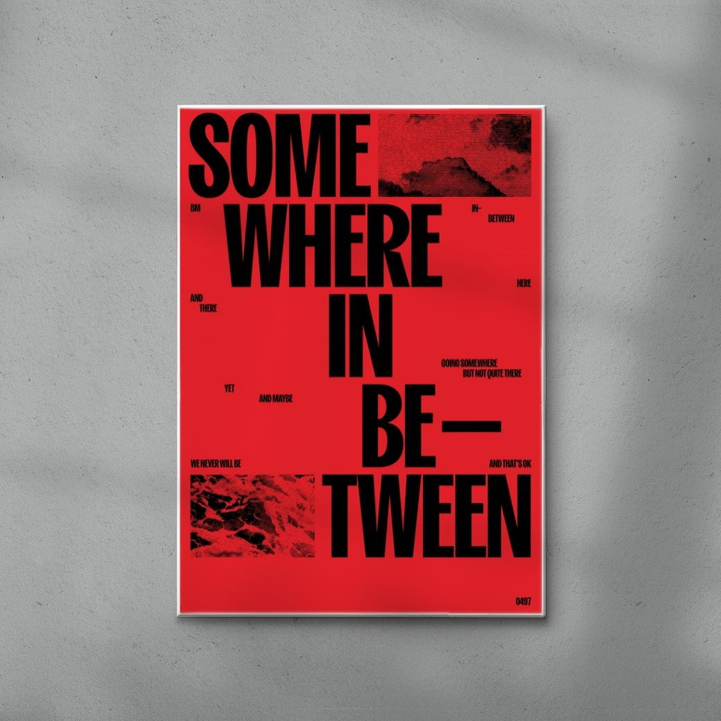 SOMEWHERE IN BETWEEN contemporary wall art print by Brad Mead - sold by DROOL