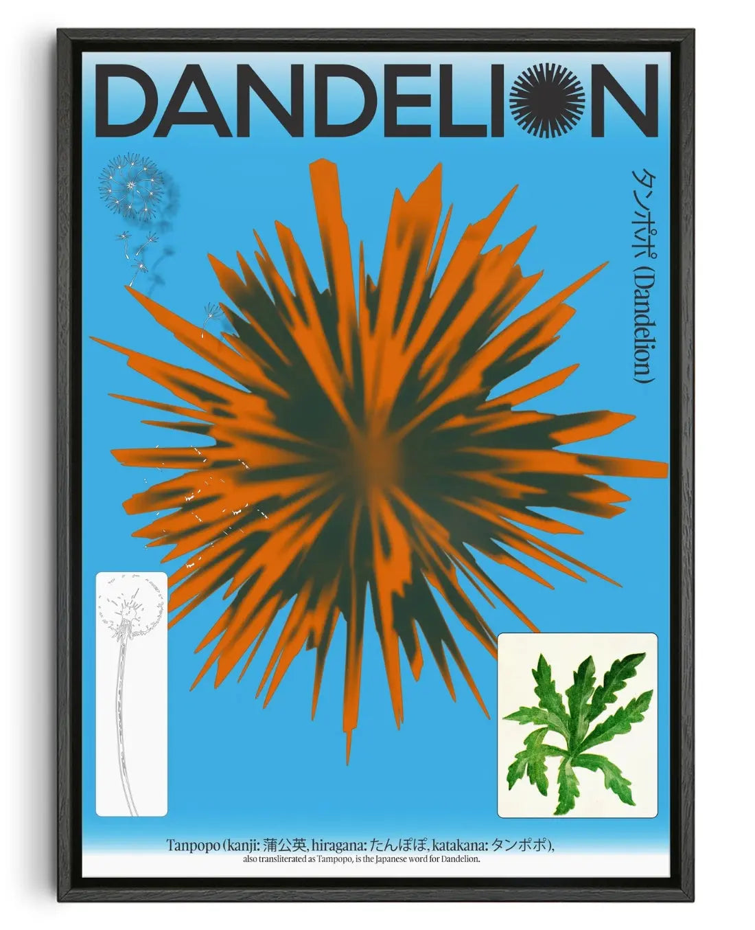 Dandelion contemporary canvas print by John Schulisch - sold by DROOL