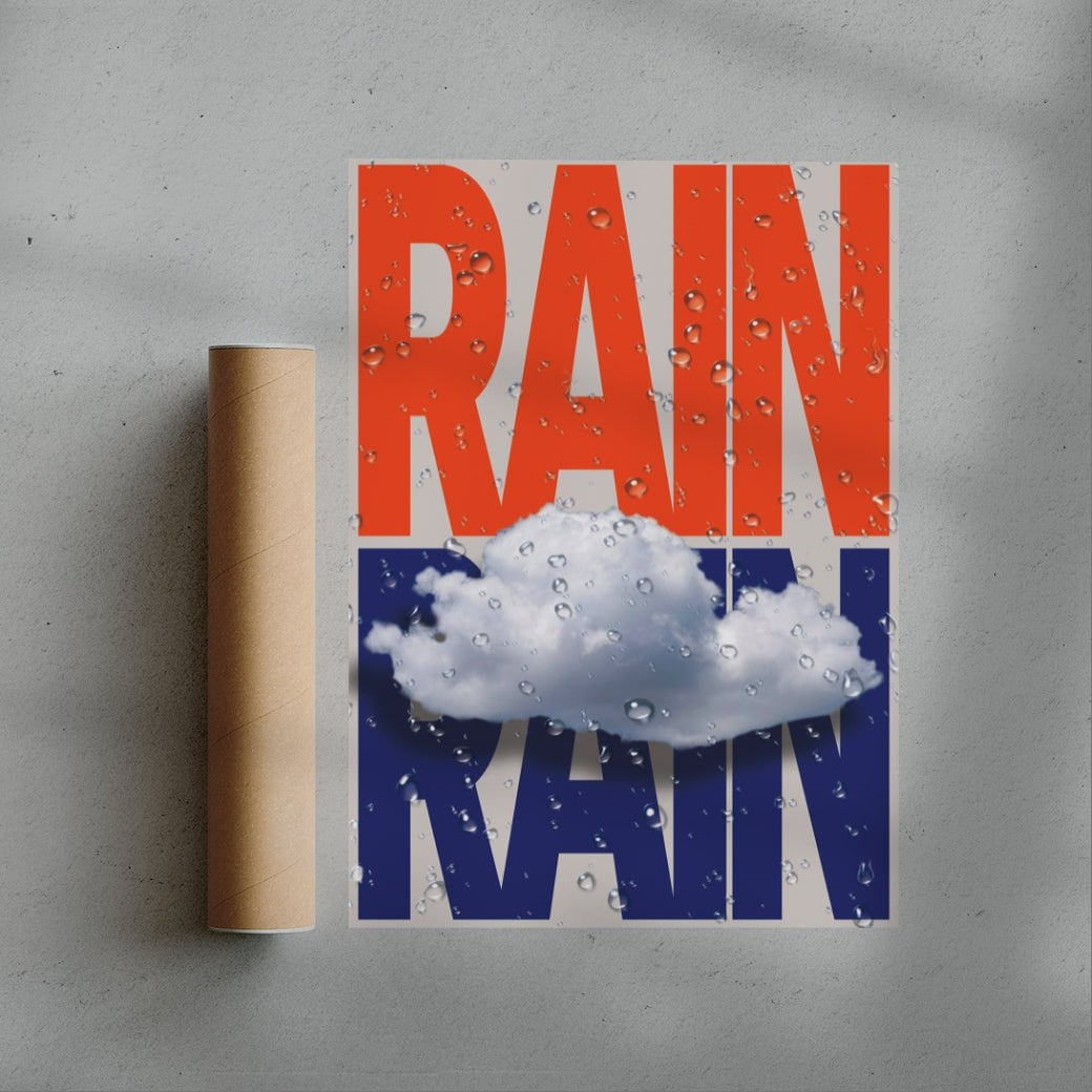 Rain contemporary wall art print by Sheyi Adebayo - sold by DROOL