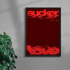 Sucker For Love Red contemporary wall art print by Salome Frenzel - sold by DROOL