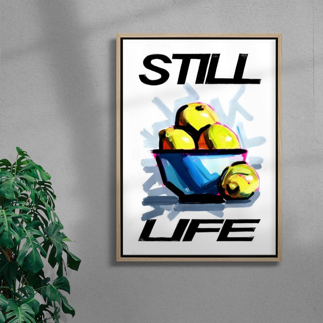 Lemon Life contemporary wall art print by 3WillyT - sold by DROOL