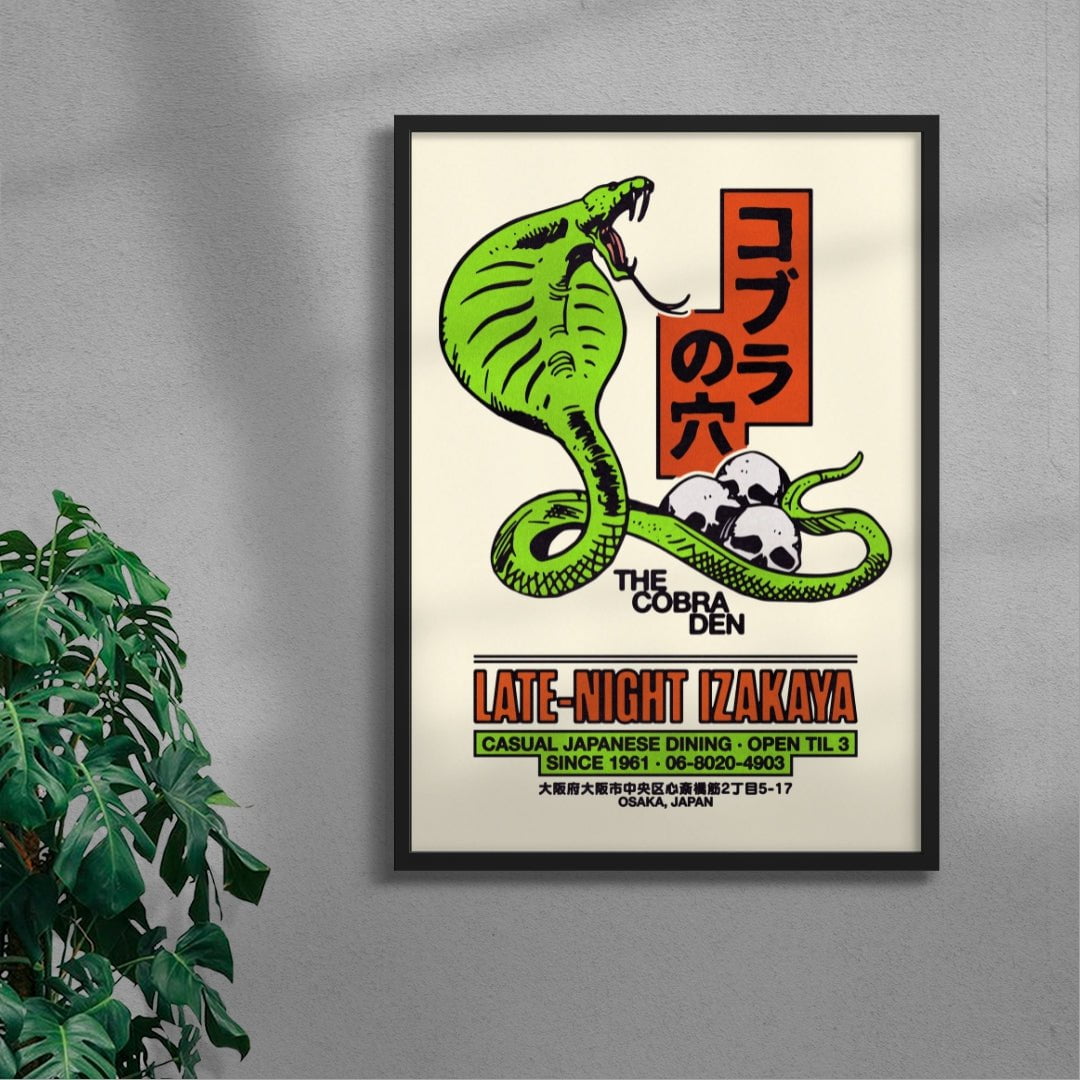 The Cobra Den contemporary wall art print by Othman Zougam - sold by DROOL