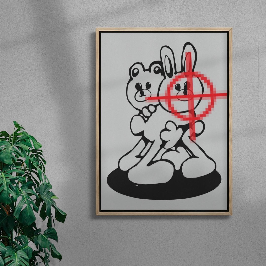 Care Bear contemporary wall art print by Sven Silk - sold by DROOL