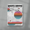 Rosk Atom contemporary wall art print by Jules Bigot - sold by DROOL