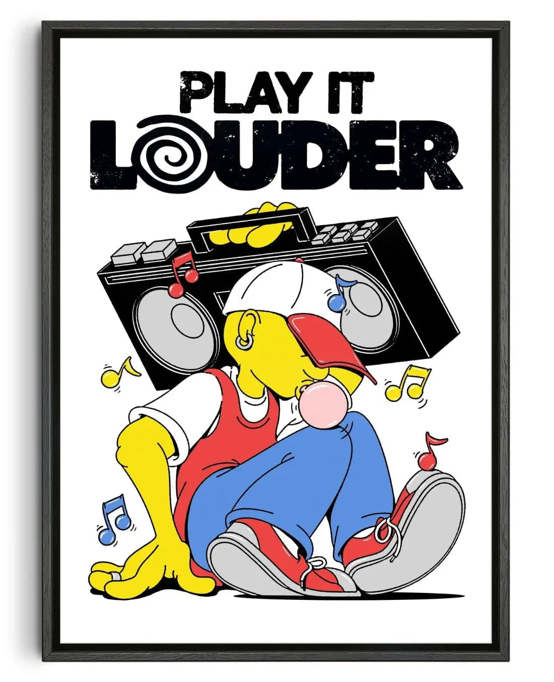 Play It Louder! contemporary wall art print by Pointless Illustrations / James Lacey - sold by DROOL