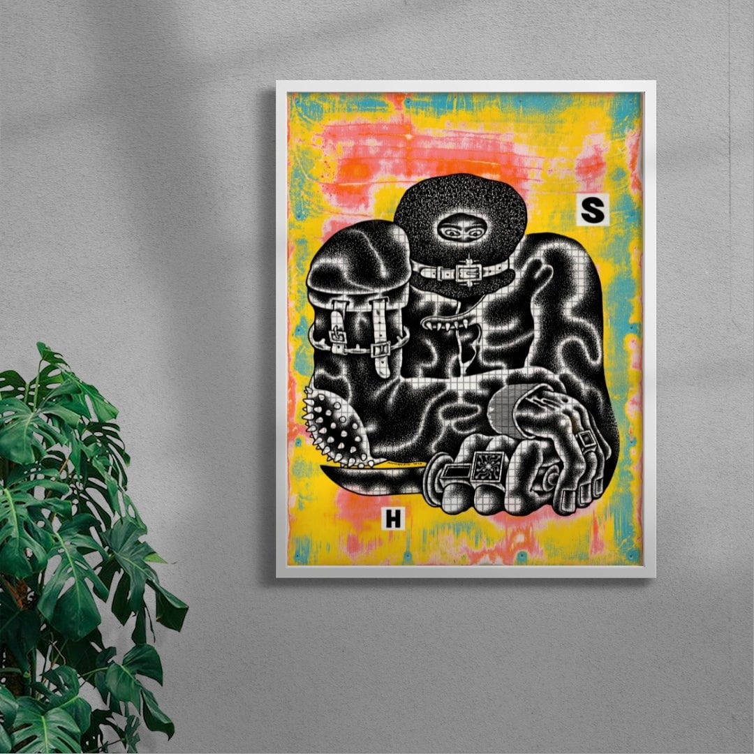The Schemer contemporary wall art print by LINWENXIN - sold by DROOL