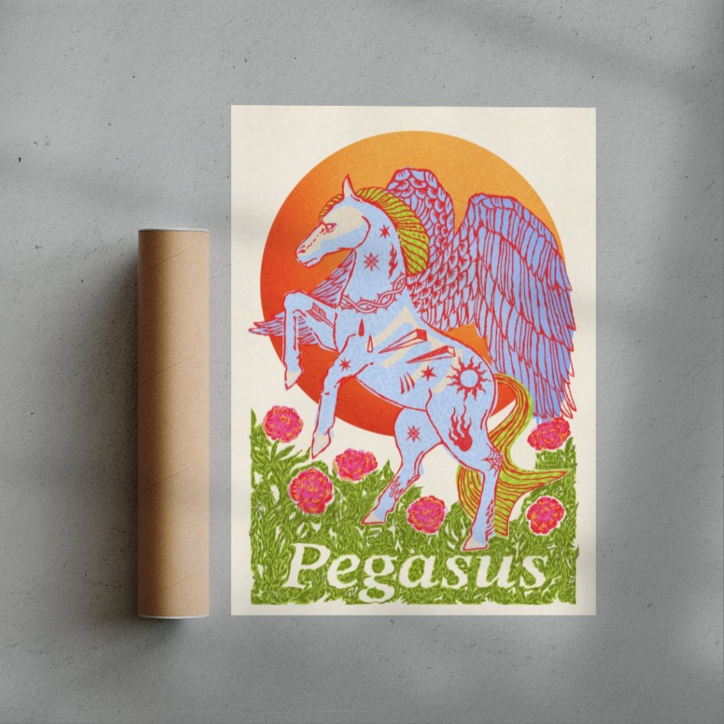 Pegasus contemporary wall art print by Kwonny - sold by DROOL
