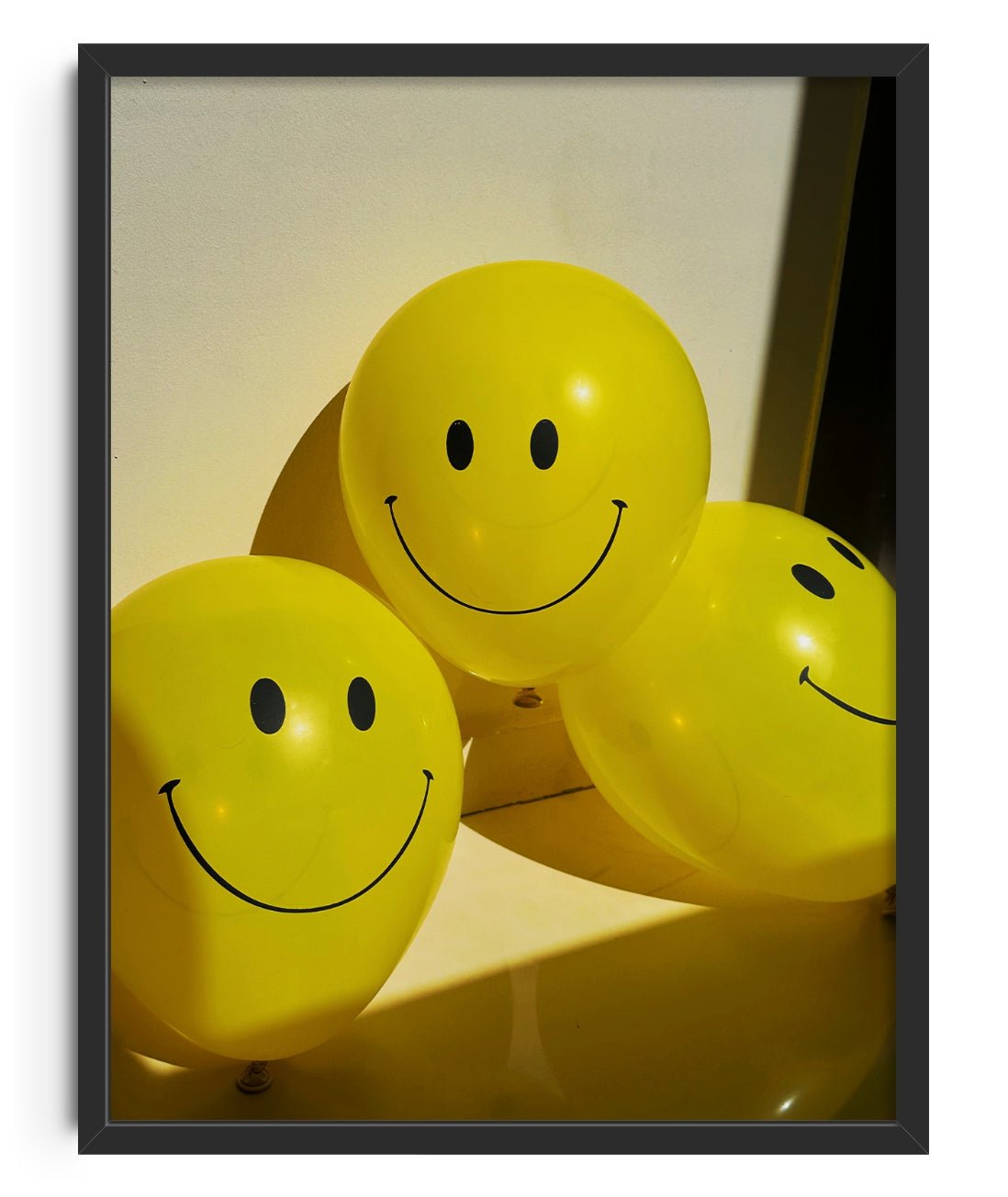 Smiley x3 contemporary wall art print by Burak Boylu - sold by DROOL