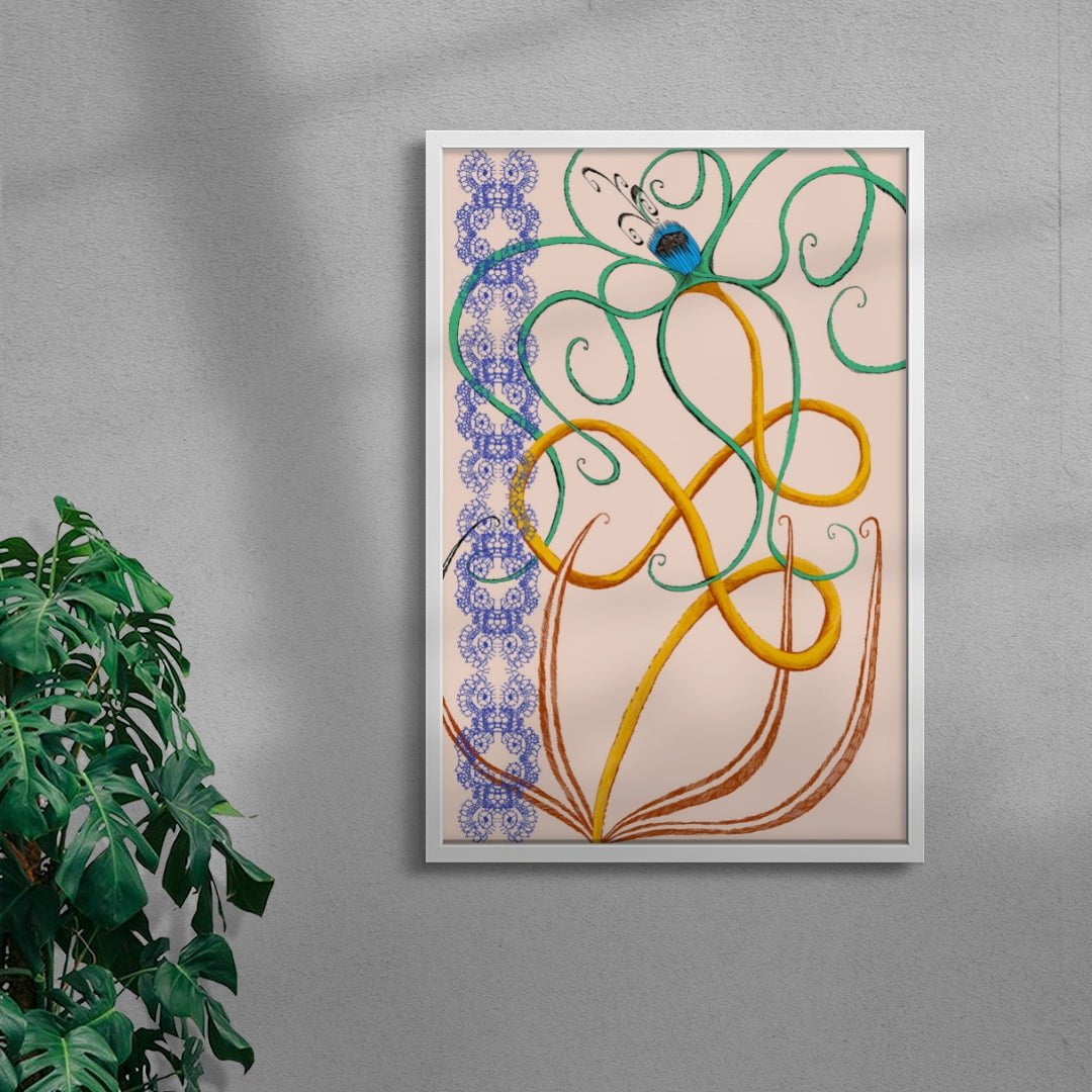 Ornamentos contemporary wall art print by Naia Escribano - sold by DROOL