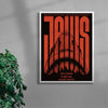 JAWS contemporary wall art print by Justyna Frąckiewicz - sold by DROOL