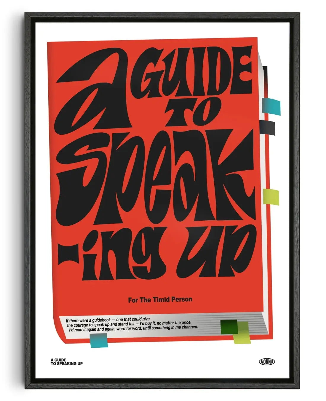 A Guide to speaking up contemporary wall art print by Wonnu - sold by DROOL
