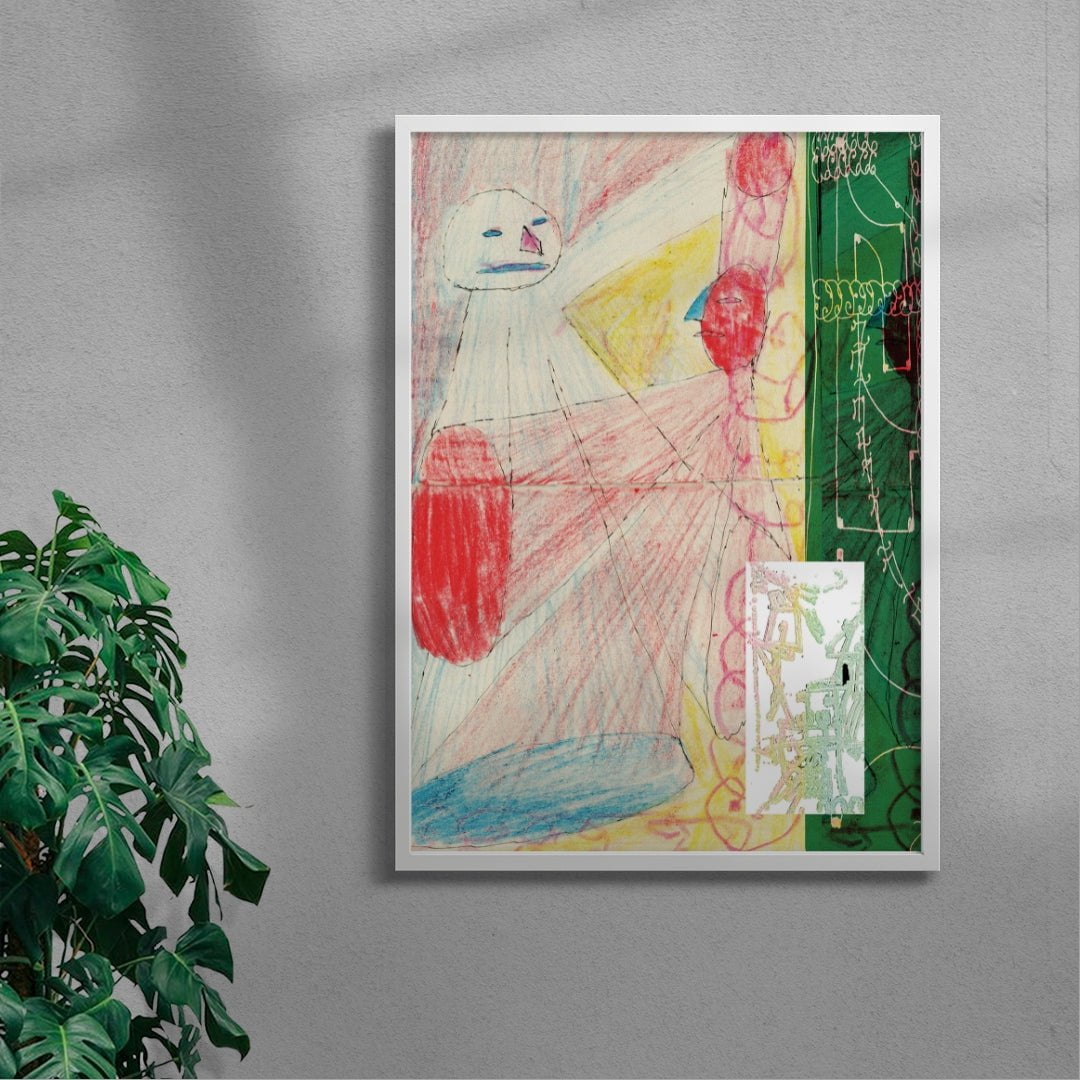 Figures Playing contemporary wall art print by Naia Escribano - sold by DROOL