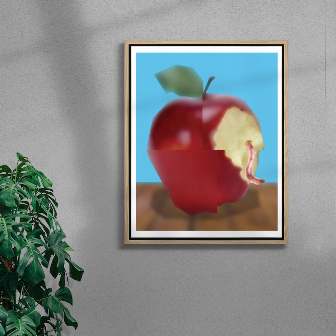 Bad Apple contemporary wall art print by Jimmy Tran - sold by DROOL