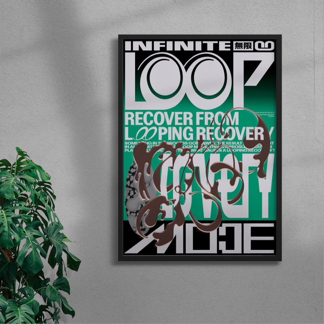 Looping Recovery I contemporary wall art print by Hui Hwang - sold by DROOL