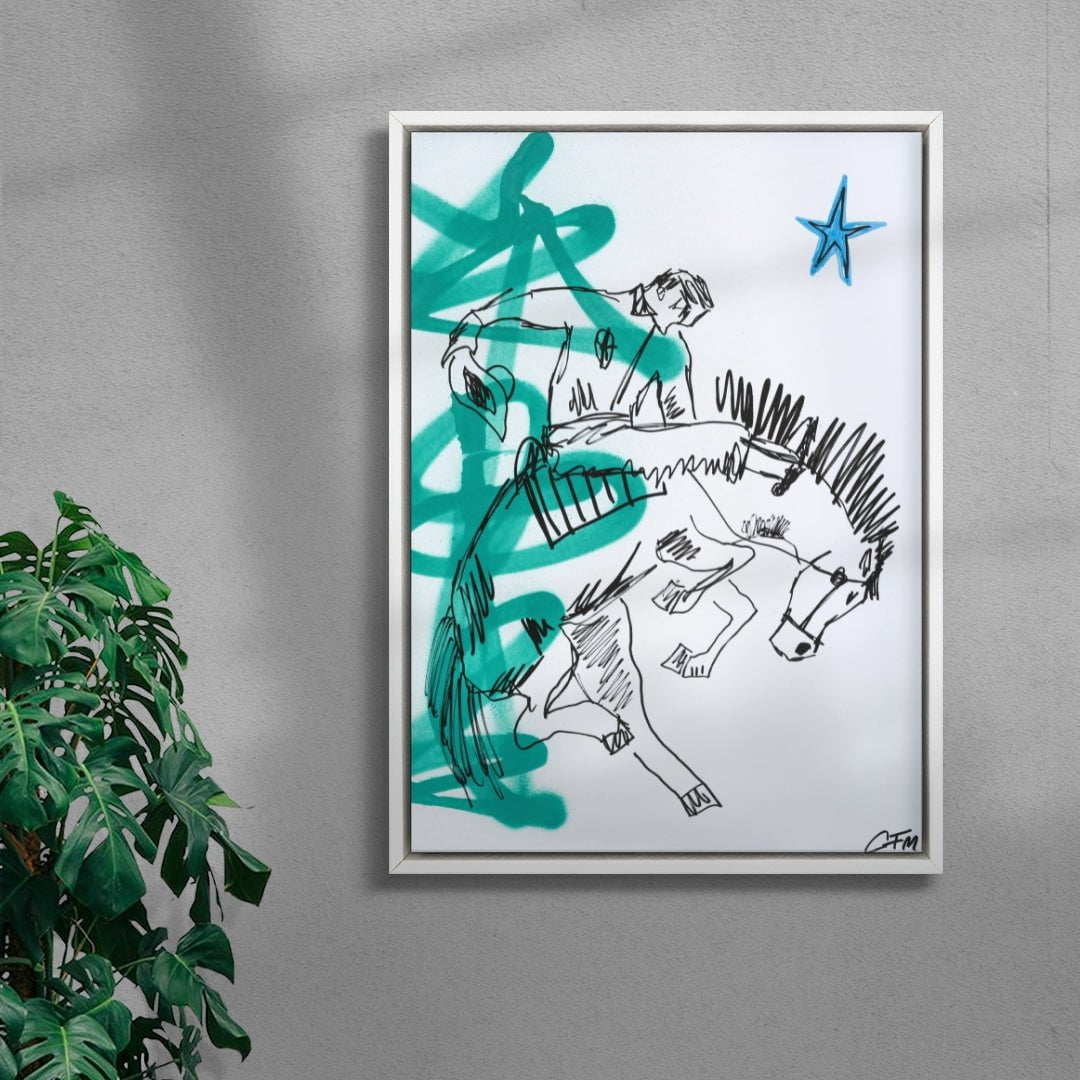 Roundup contemporary wall art print by Caitlin Flood-Molyneux - sold by DROOL