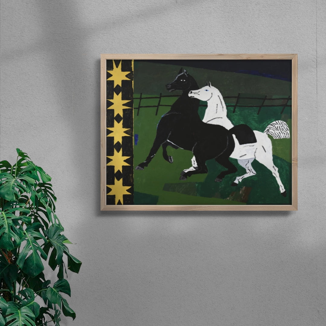 Ponies contemporary wall art print by Colby Edwards - sold by DROOL