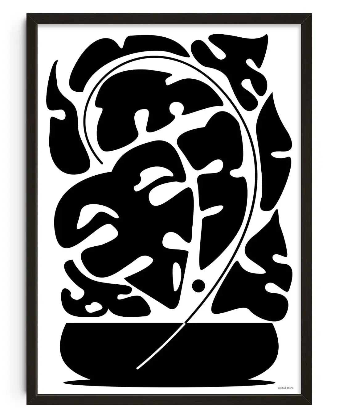 Monstera contemporary wall art print by Konrad Grafik - sold by DROOL