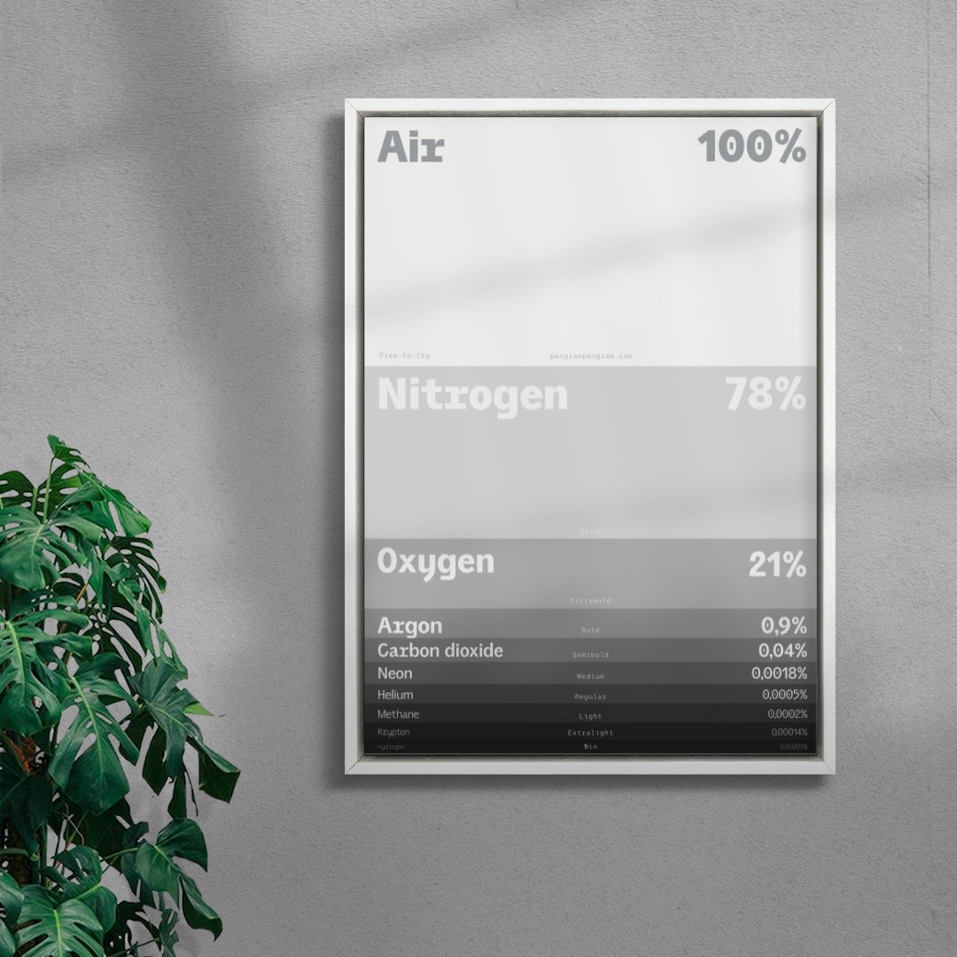 Air contemporary wall art print by Pangram Pangram Foundry - sold by DROOL