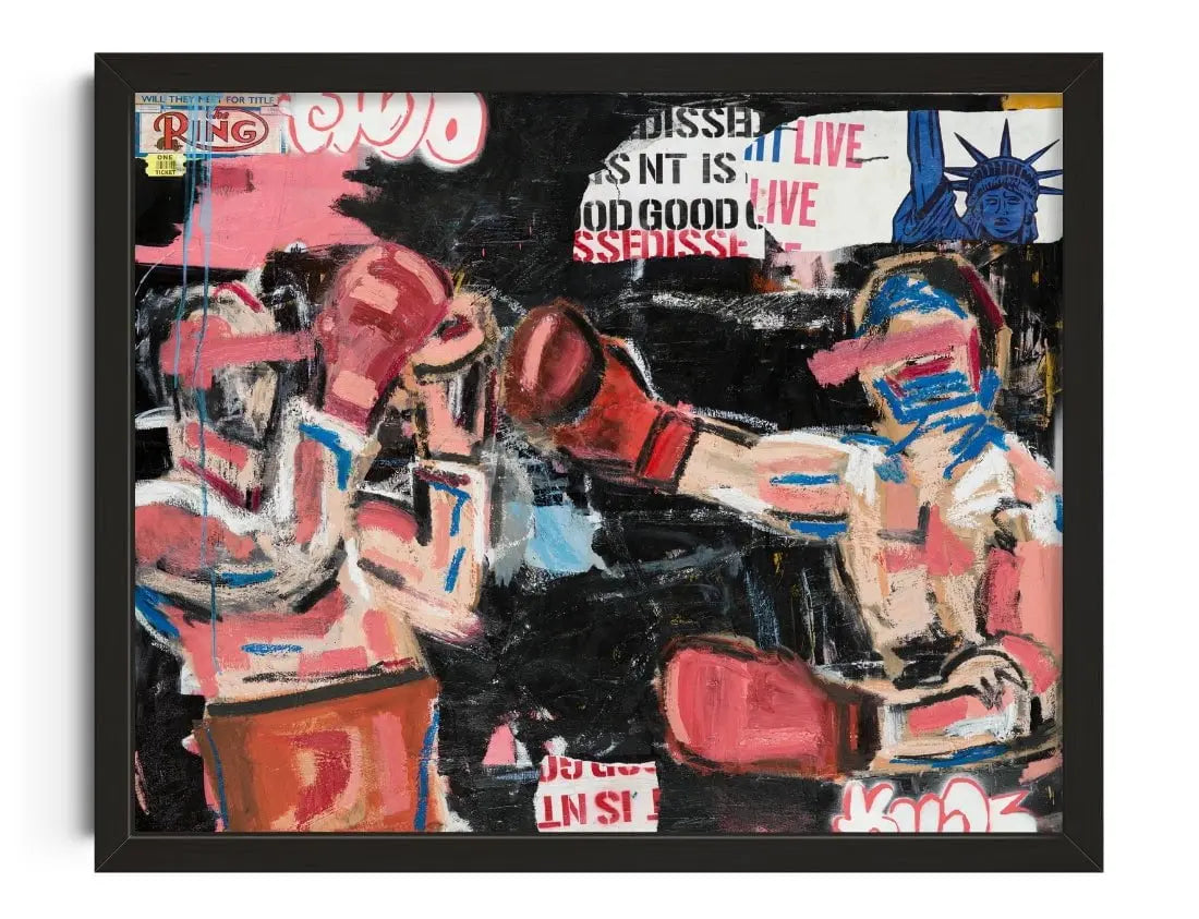 Midnight Emotions Whilst in New York contemporary wall art print by Caitlin Flood-Molyneux - sold by DROOL