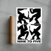 NINE TO FIVE contemporary wall art print by Konrad Grafik - sold by DROOL