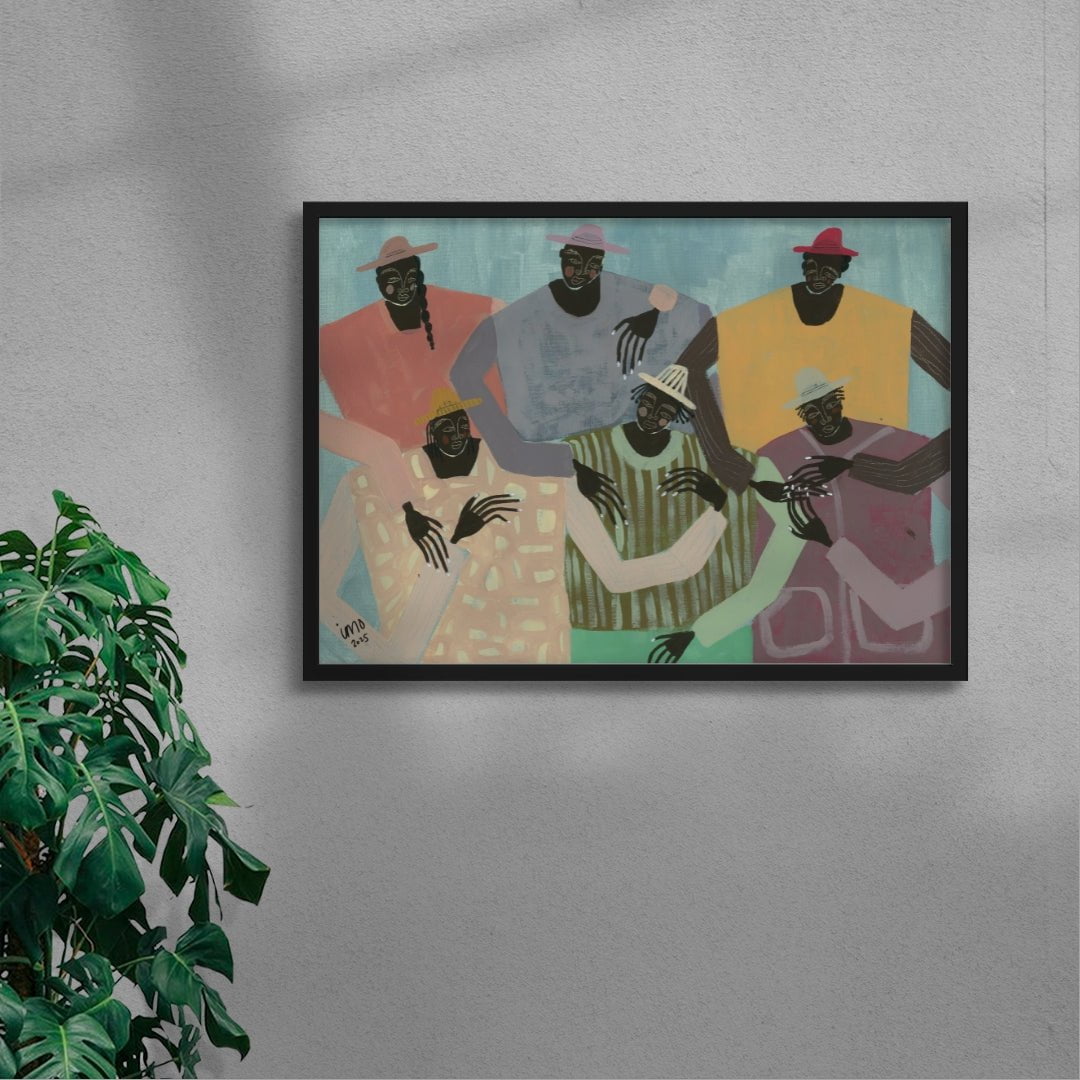 Group Chat contemporary wall art print by Studio IMO - sold by DROOL