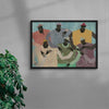 Group Chat contemporary wall art print by Studio IMO - sold by DROOL