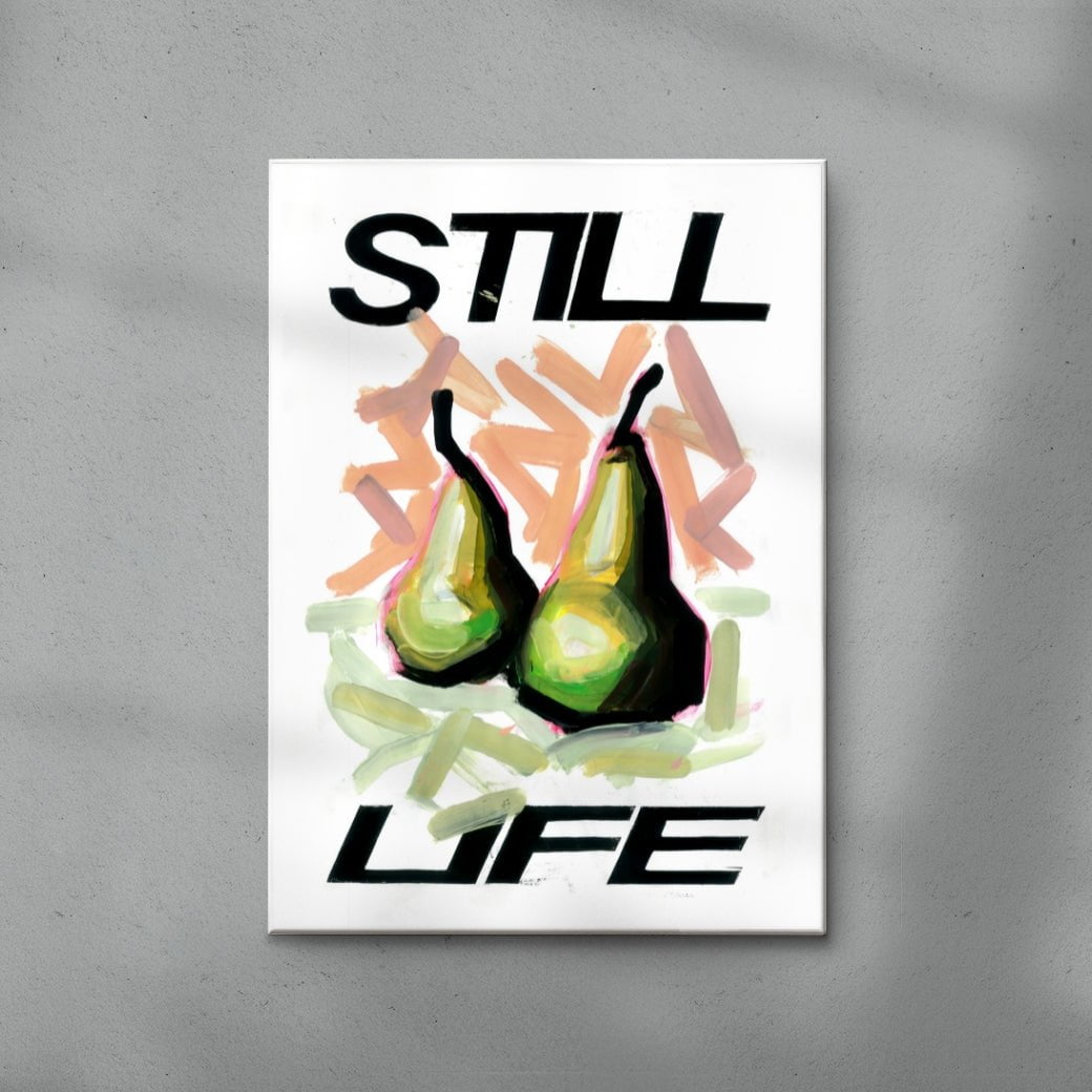 Pear Life contemporary canvas art print by 3WillyT - sold by DROOL