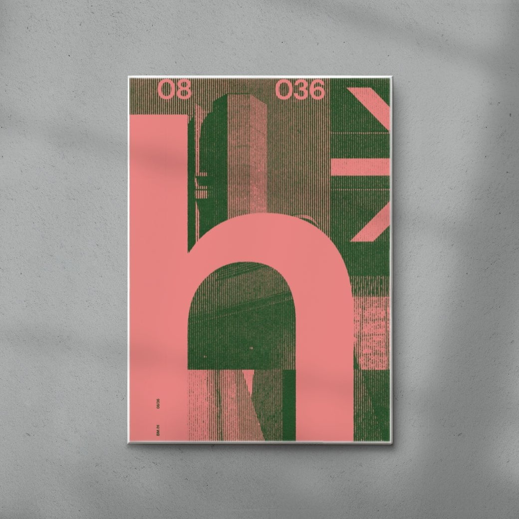 h contemporary wall art print by Brad Mead - sold by DROOL