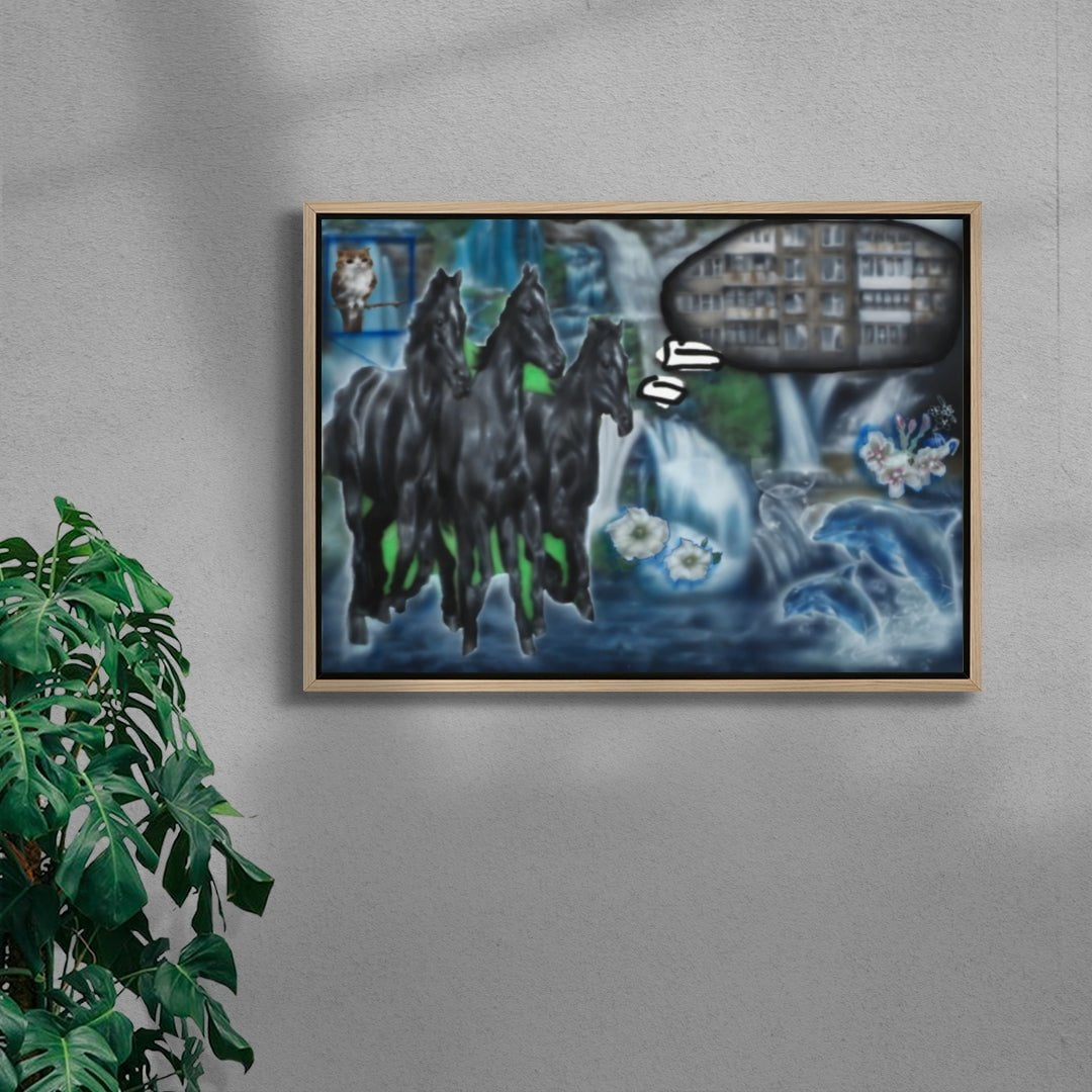 how them storytime youtubers describe being high contemporary wall art print by Anu Jakobson - sold by DROOL