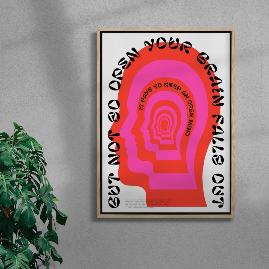 Open mind contemporary wall art print by John Schulisch - sold by DROOL