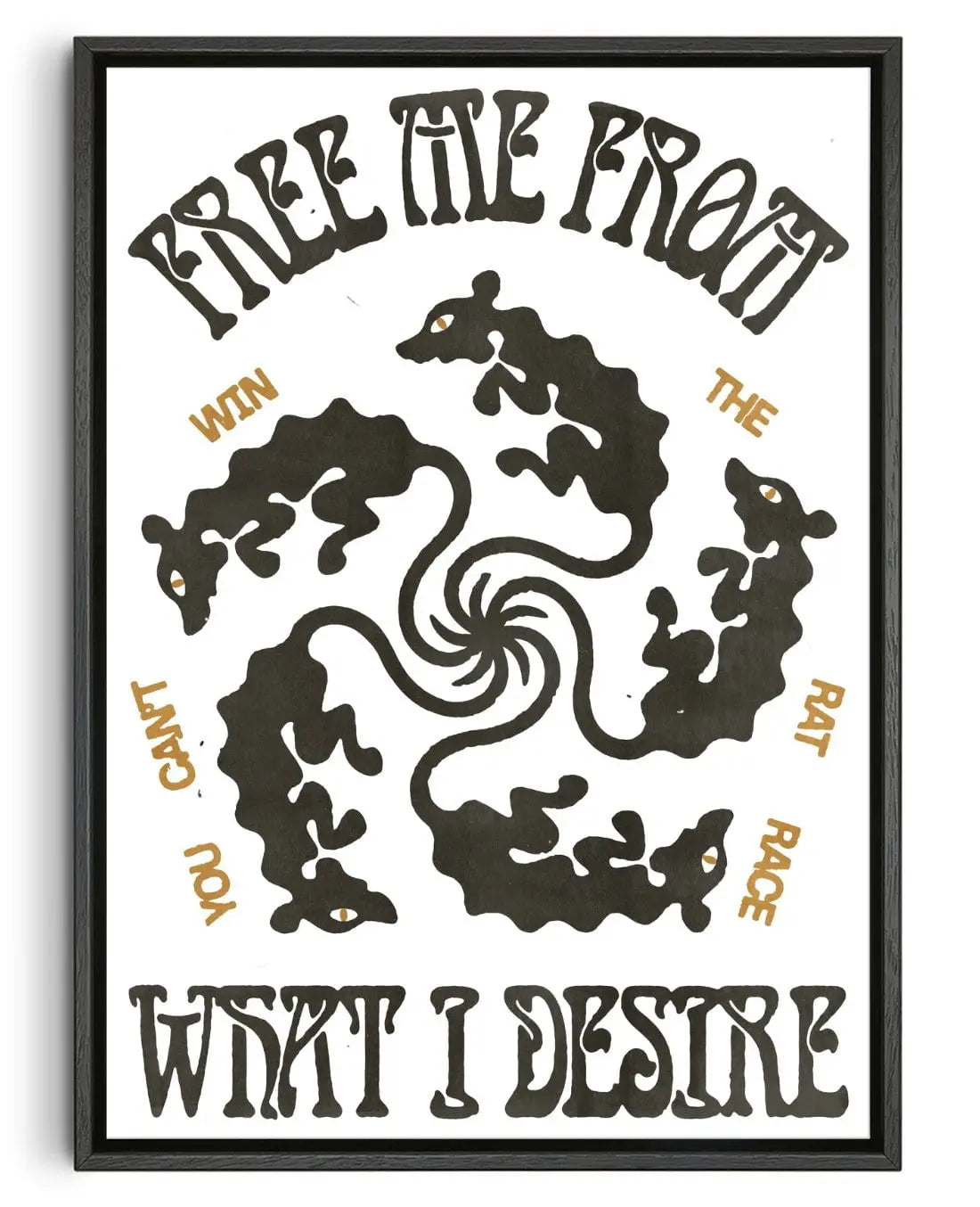 Free From Desire contemporary canvas art print by Alexander Khabbazi - sold by DROOL