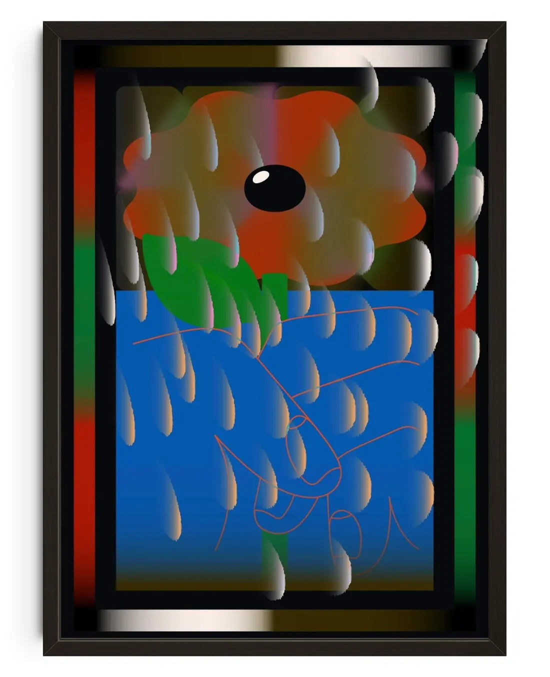 FLOWER HAND contemporary wall art print by Thomas Hedger - sold by DROOL
