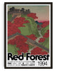 Red Forest contemporary wall art print by George Kempster - sold by DROOL