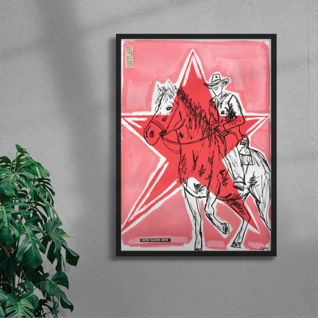 Outlaw contemporary wall art print by Caitlin Flood-Molyneux - sold by DROOL