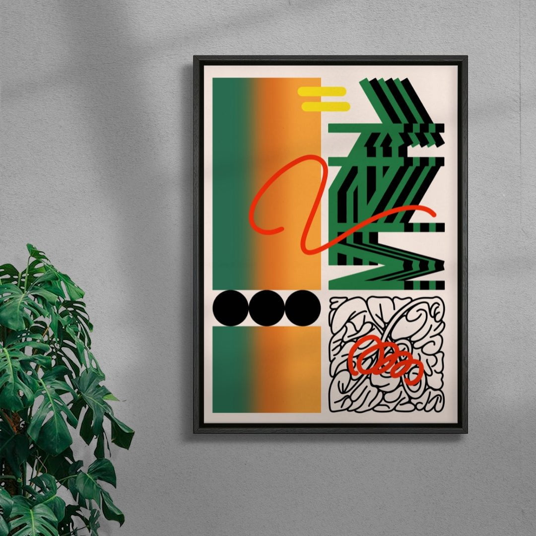 Clean contemporary wall art print by Tristan Huschke - sold by DROOL