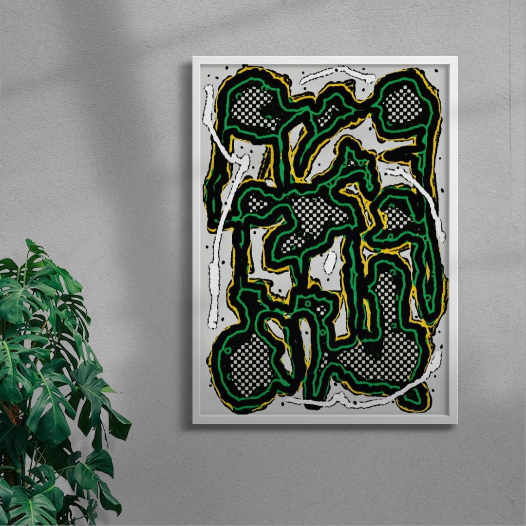 Bleh contemporary wall art print by Jorge Santos - sold by DROOL