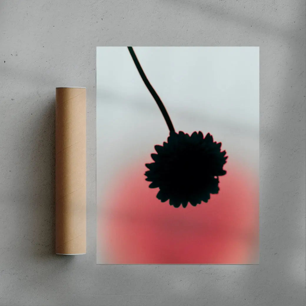Flower Silhouette contemporary wall art print by Miles Caliboso - sold by DROOL