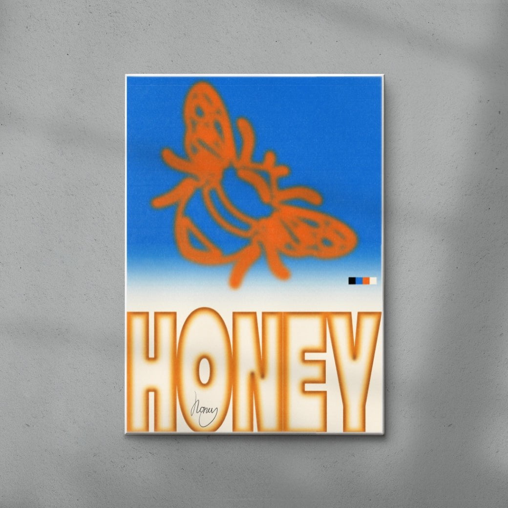 Honey contemporary wall art print by Sheyi Adebayo - sold by DROOL