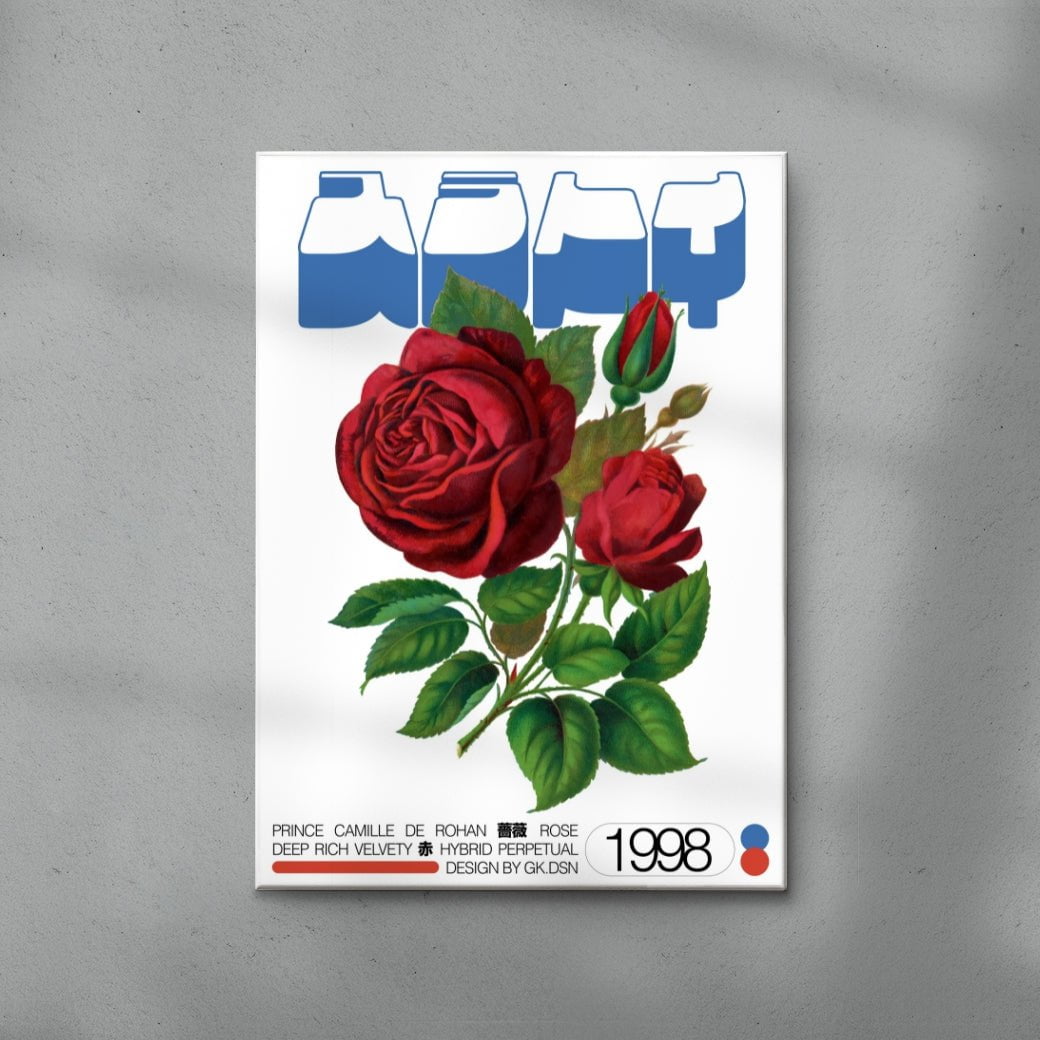 Hybrid Rose contemporary wall art print by George Kempster - sold by DROOL