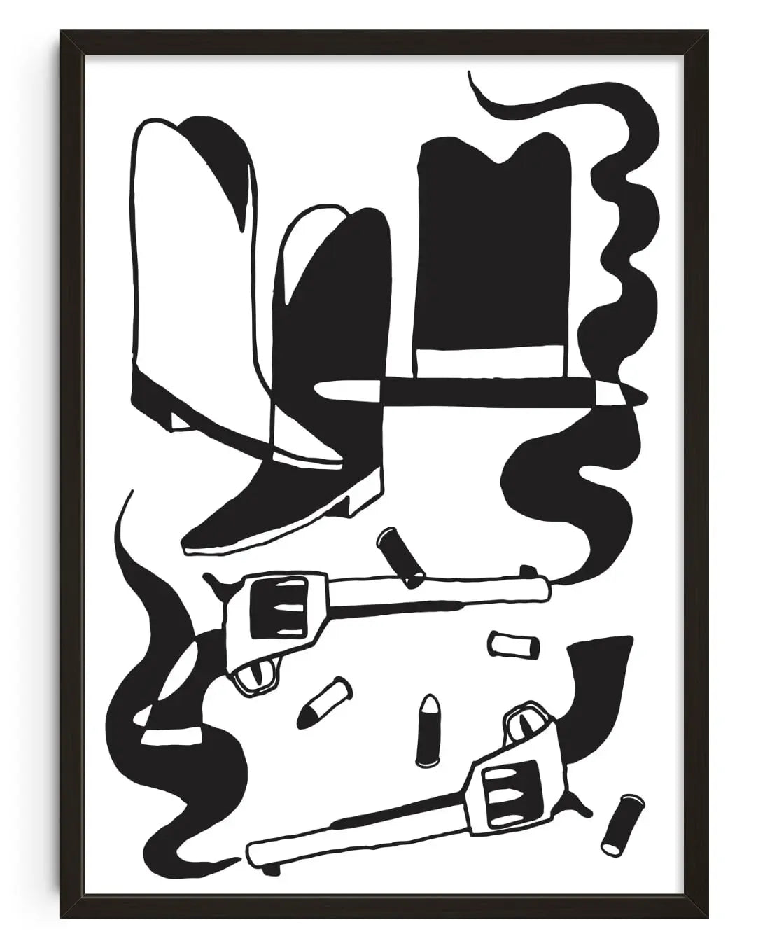 BEST WESTERN contemporary wall art print by Max Blackmore - sold by DROOL