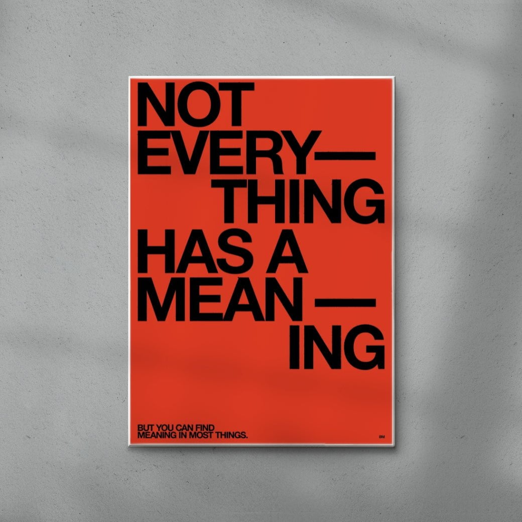 MEANING contemporary wall art print by Brad Mead - sold by DROOL