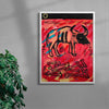 Bull and bones contemporary wall art print by Billy Bagilhole - sold by DROOL